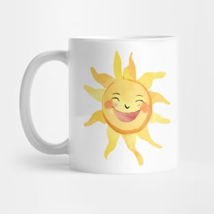 Watercolor Cute Smiling Happy Sun Mug